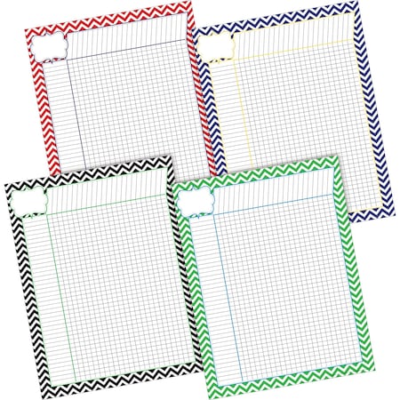 Barker Creek Nautical Chevron Incentive Chart Set, 4/Set 567